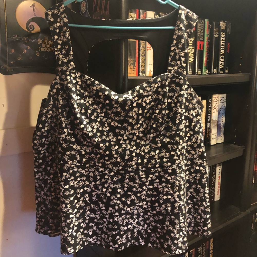 Torrid Peplum Open Back Top